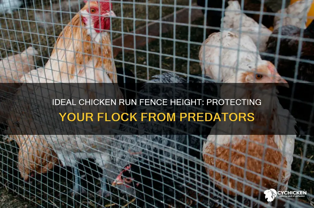 how high should a chicken run fence be