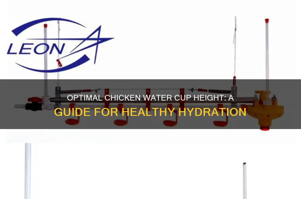 how high should chicken water cups be mounted