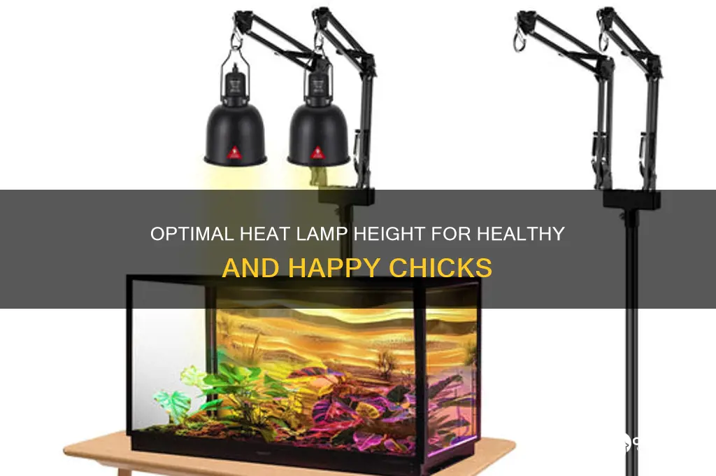 how high to hang heat lamp for chicks