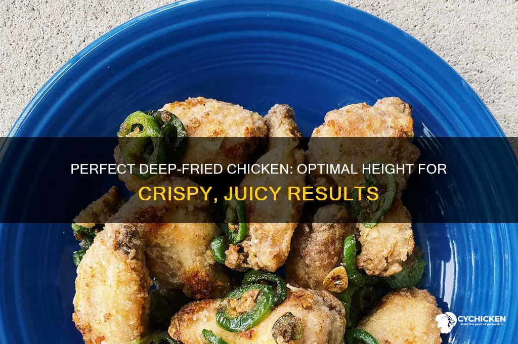 how high to put chicken in deep fryer