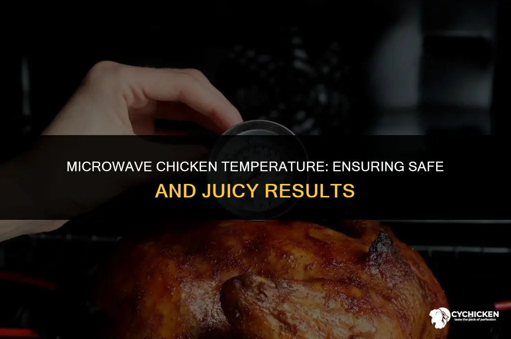 how hot does chicken get in microwave