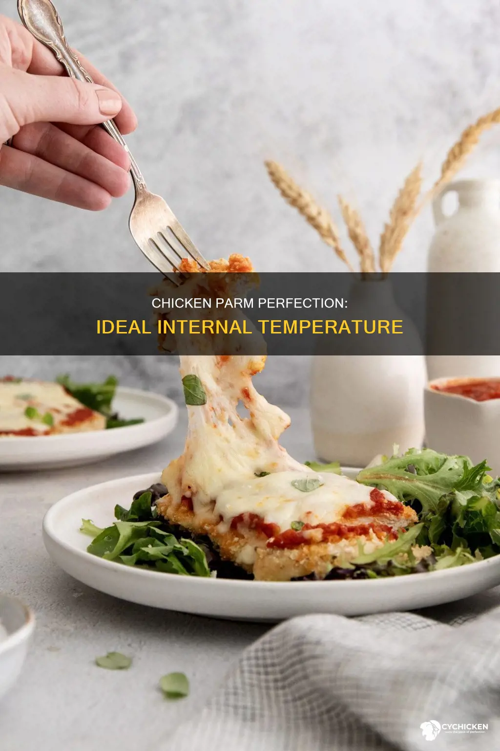 how hot does the inside of chicken parm should be