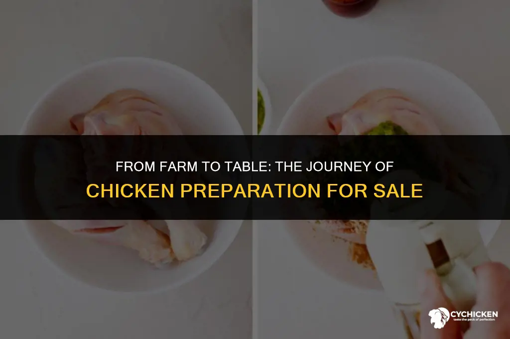 how is chicken prepared for sale
