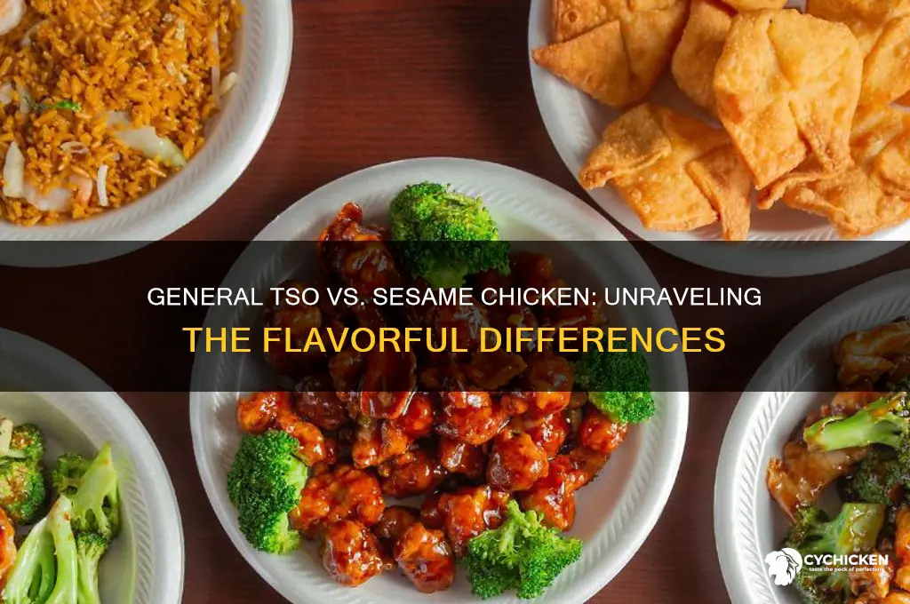how is general tso different than sesame chicken