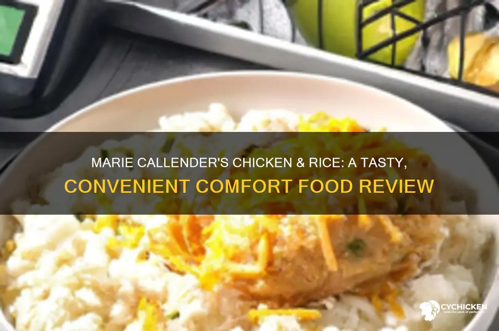 how is marie calengers chicken n rice meal