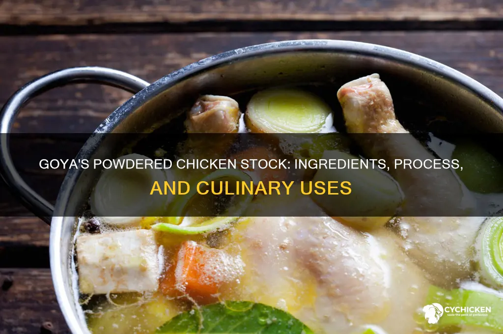 how is powdered chicken stock made goya