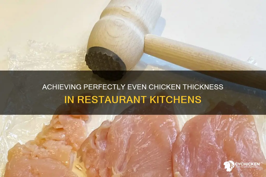 how is restaurant chicken of even thickness