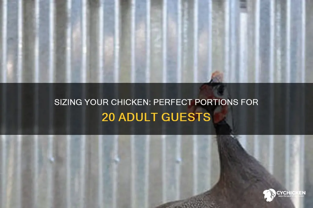 how large of a chicken for 20 adults