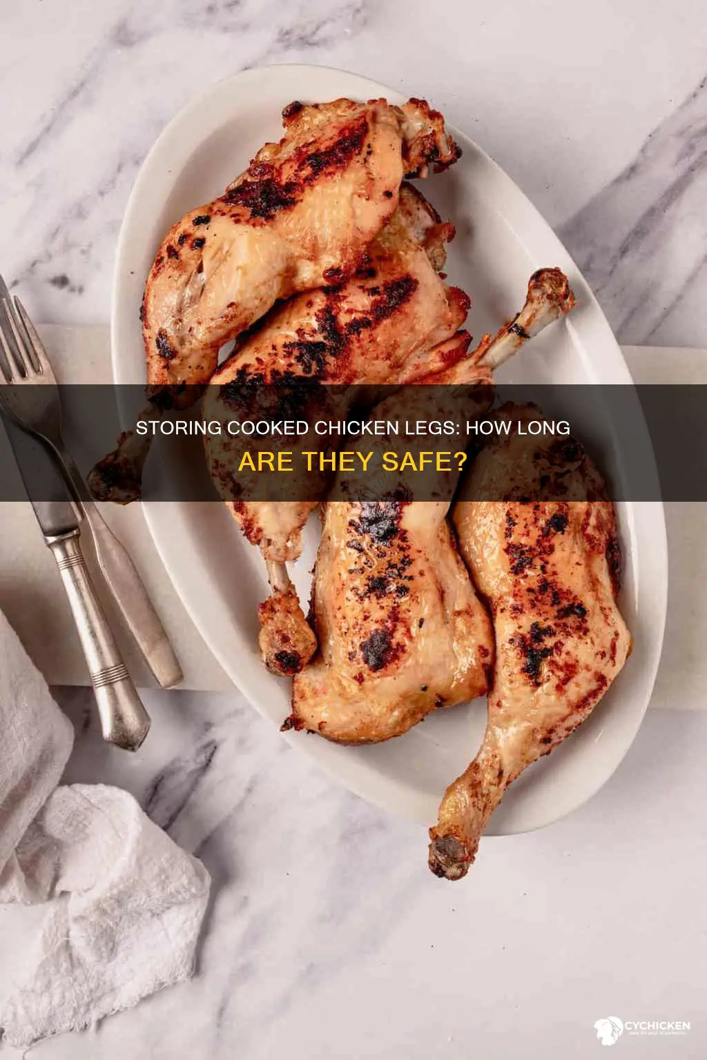how ling is copked chicken legs food in the fridge
