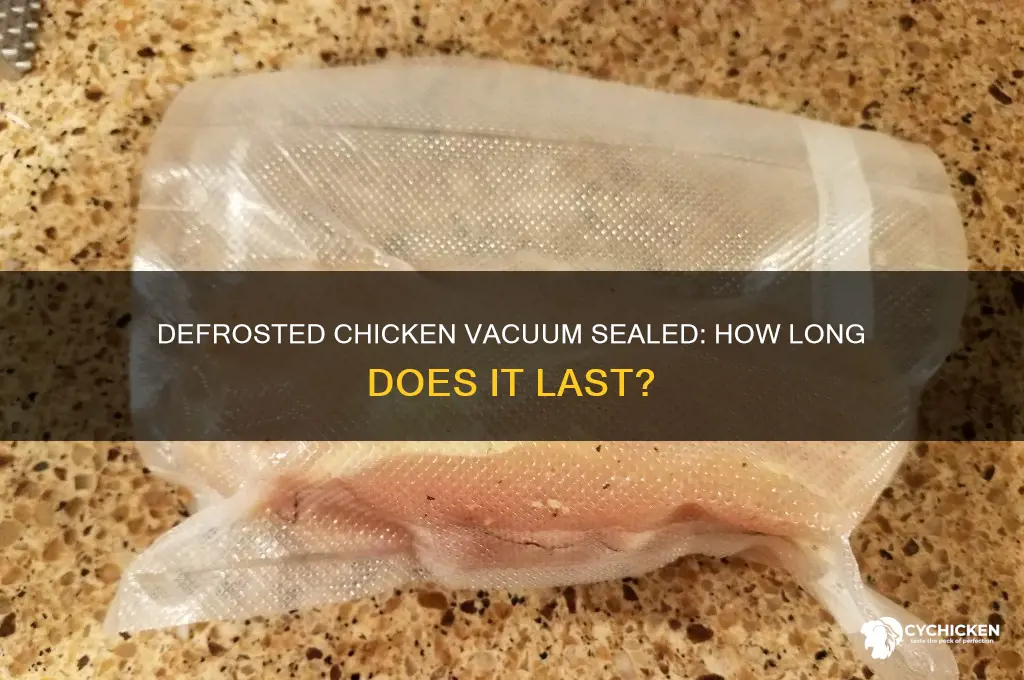 how lmany days is defrosted chicken vacuum sealed