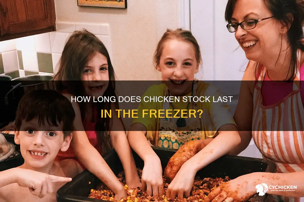 how lock does chicken stock last freezer
