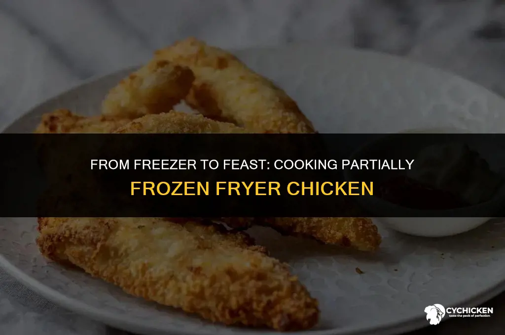 how lomg do i cook a partially frozen fyer chicken