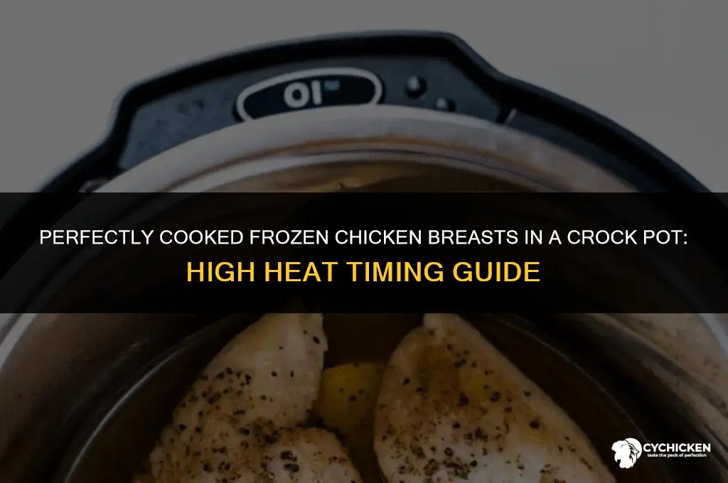 how long 3 frozen chicken breast crock pot high