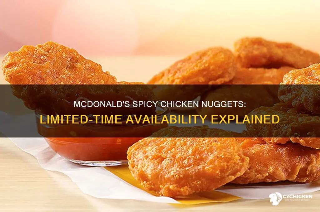 how long are mcdonalds spicy chicken nuggets out for