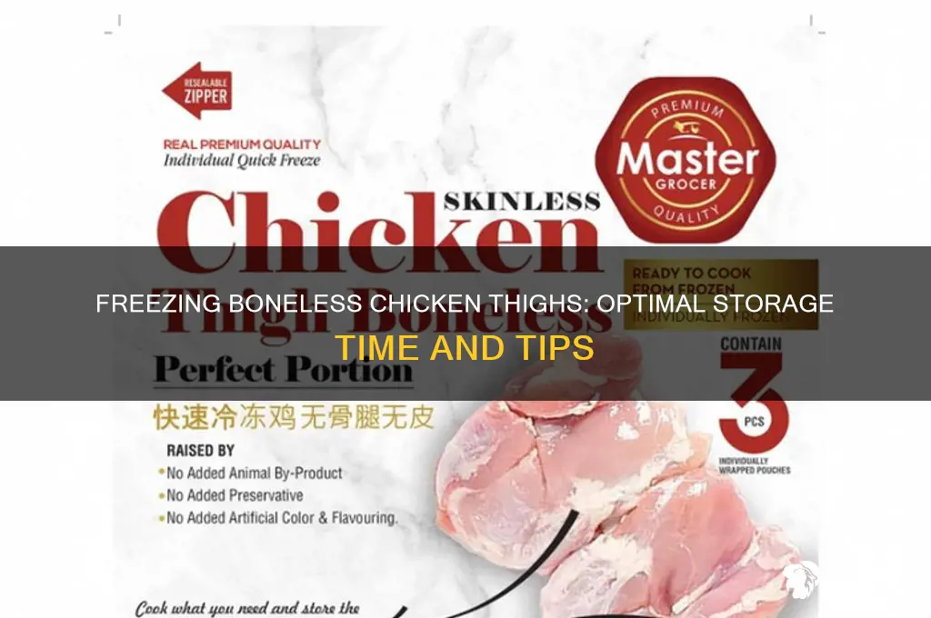 how long boneless chicken thighs in freezer