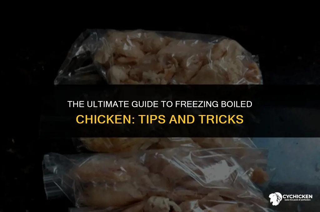 how long can boiled chicken be frozen