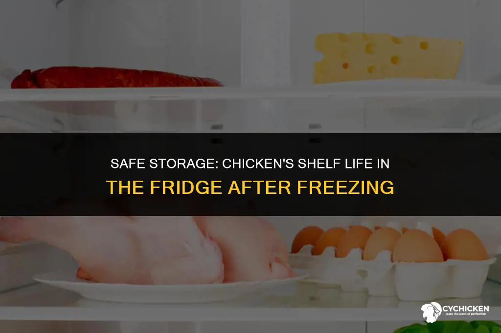 how long can chicken aitbin fridge after frozen