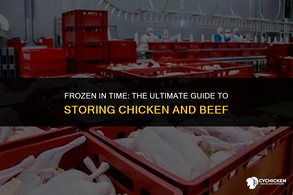 how long can chicken and beef stay frozen