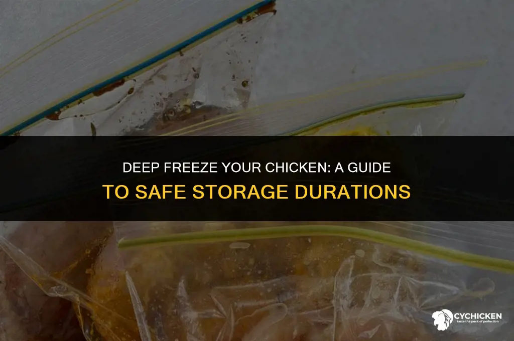 how long can chicken be frozen in a deep freezer
