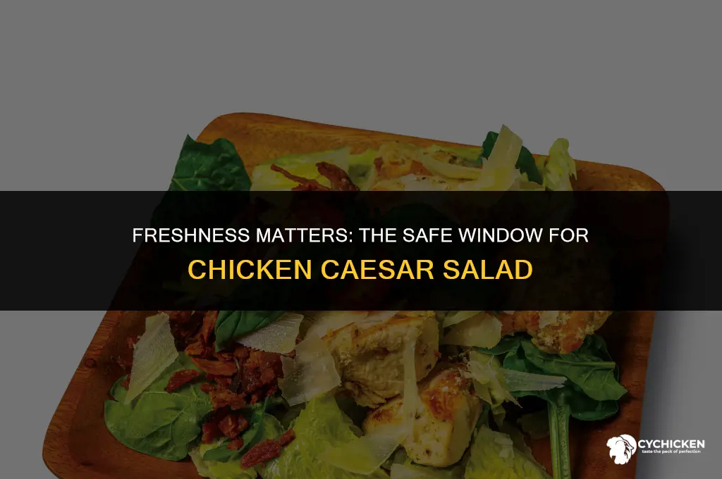 how long can chicken caesar salad stay out