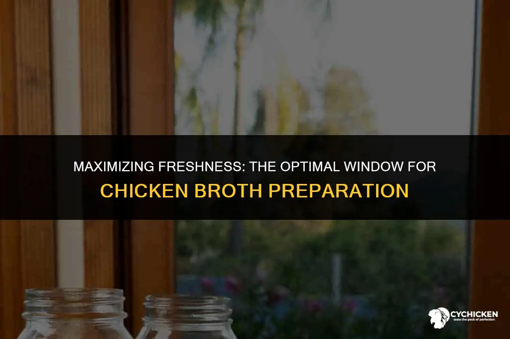 how long can chicken not be frozen before making broth