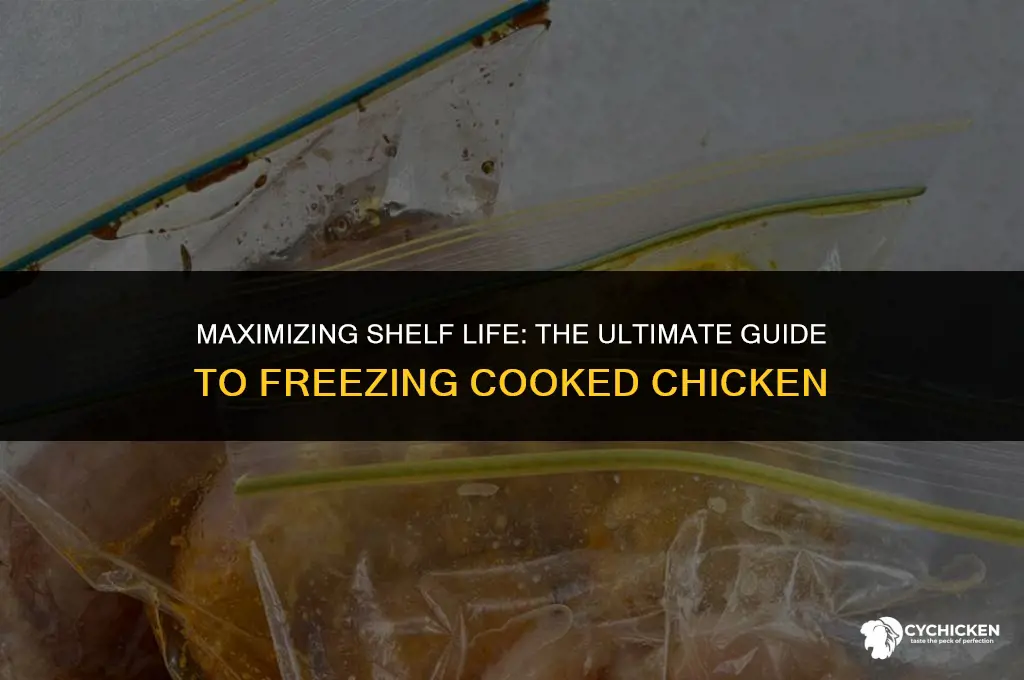 how long can cooked chicken be frozen for