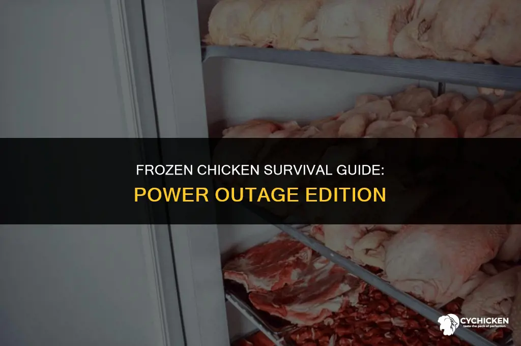 how long can frozen chicken stay in freezer no power