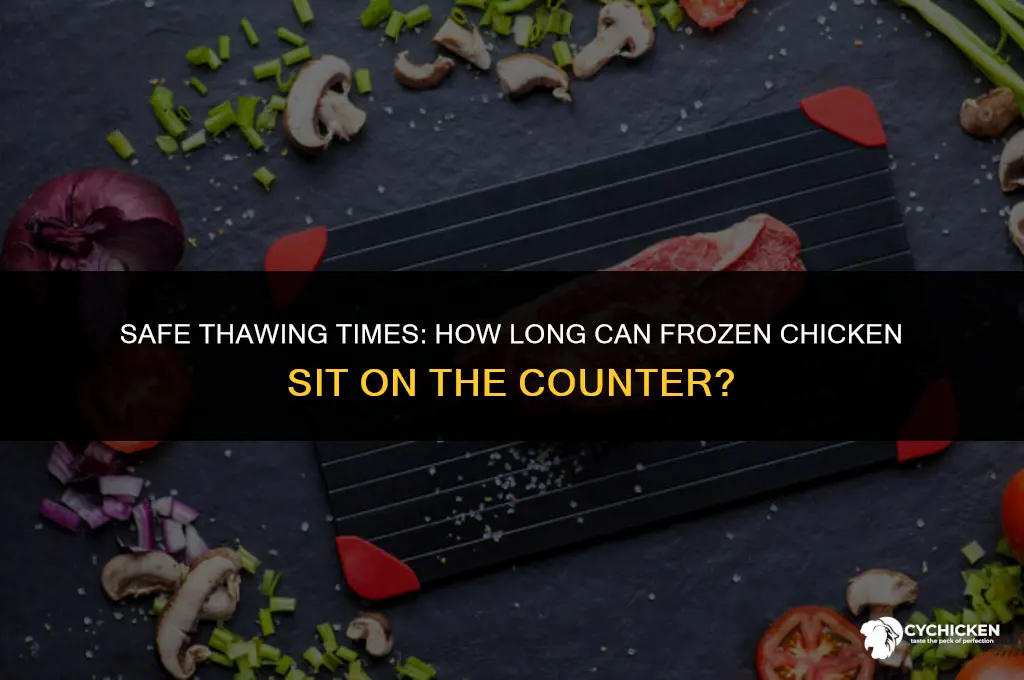 how long can frozen chicken thaw on counter