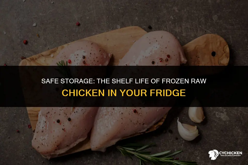 how long can frozen raw chicken be in the fridge