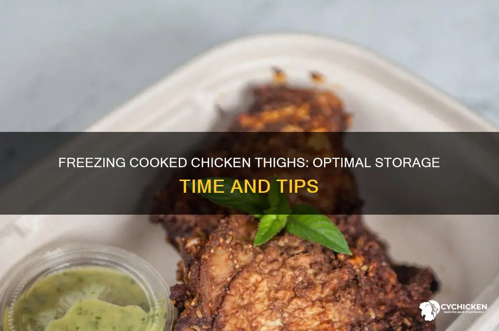 how long can you freeze cooked chicken thighs