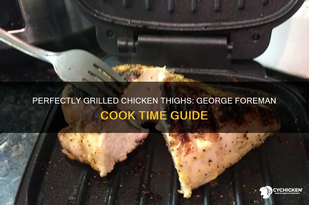 how long chicken thigh george forman