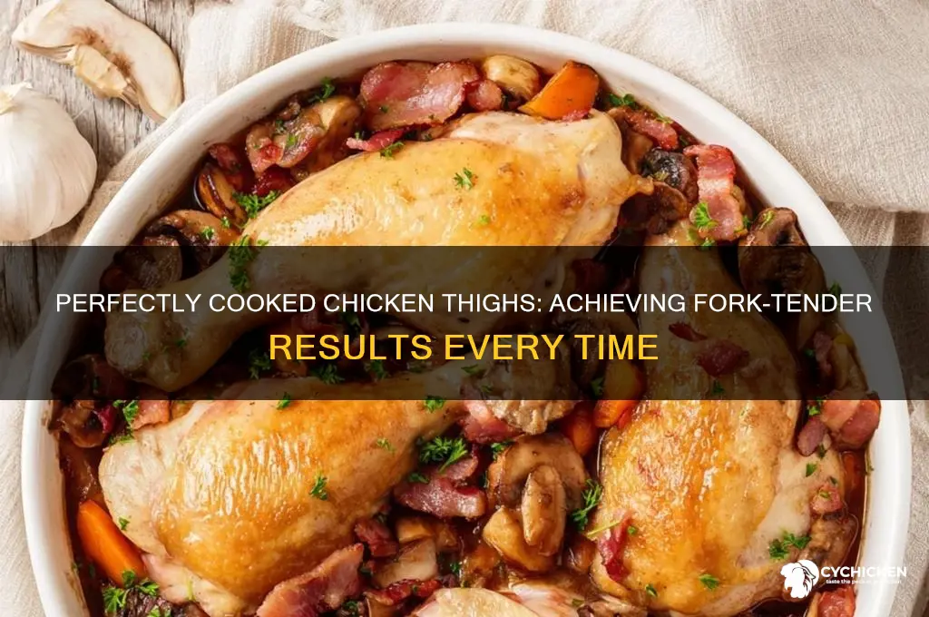 how long chicken thighs fork tender