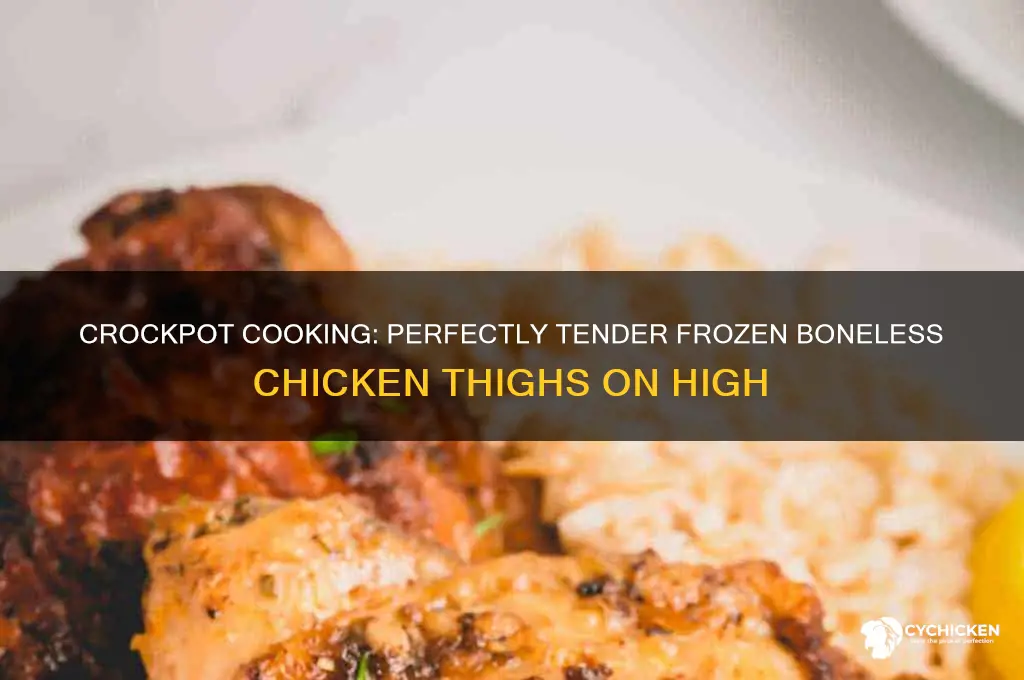 how long cook frozen boneless chicken thighs crockpot high