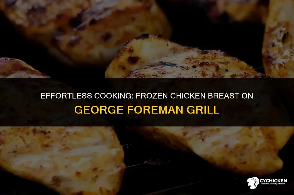 how long cook frozen chicken breast george foreman