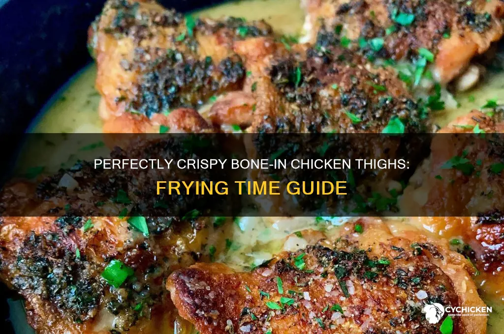 how long do bone in chicken thighs take to fry