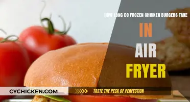 Crispy Frozen Chicken Burgers: Air Fryer Cooking Time Guide