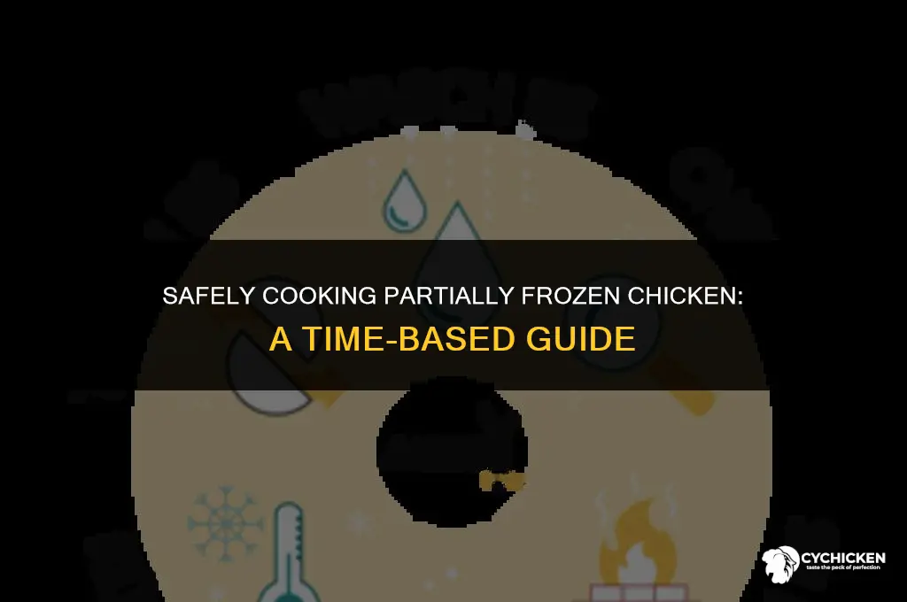 how long do i boil parttially frozen chicken