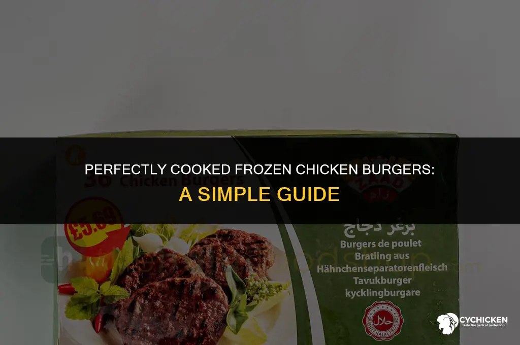 how long do i cook frozen chicken burgers