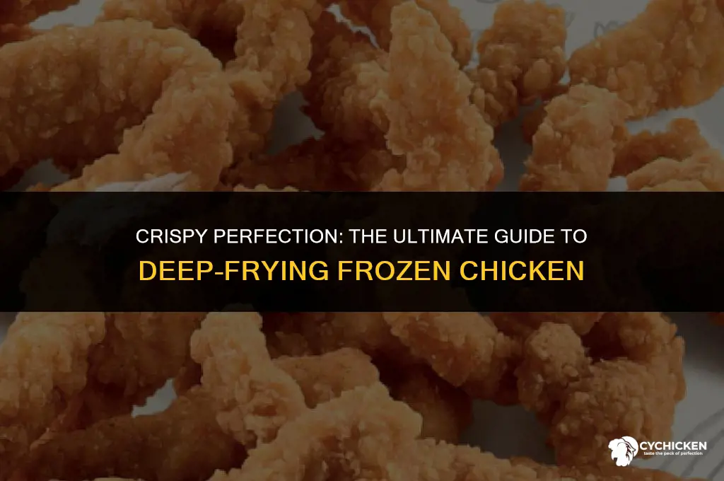 how long do i deep fry frozen chicke