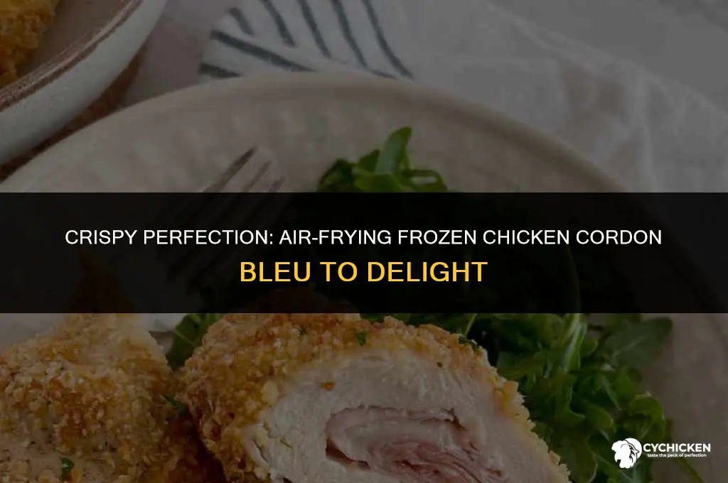how long do you air fry frozen chicken cordon bleu
