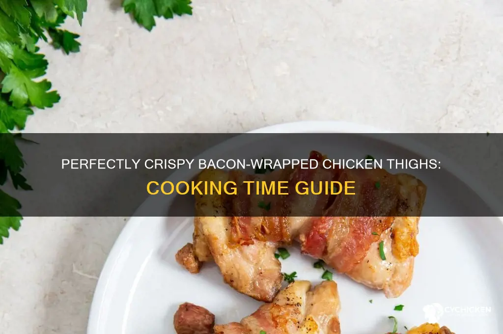 how long do you cook bacon wrapped chicken thighs