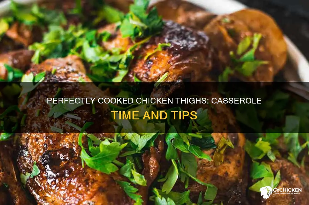 how long do you cook chicken thighs in a casserole