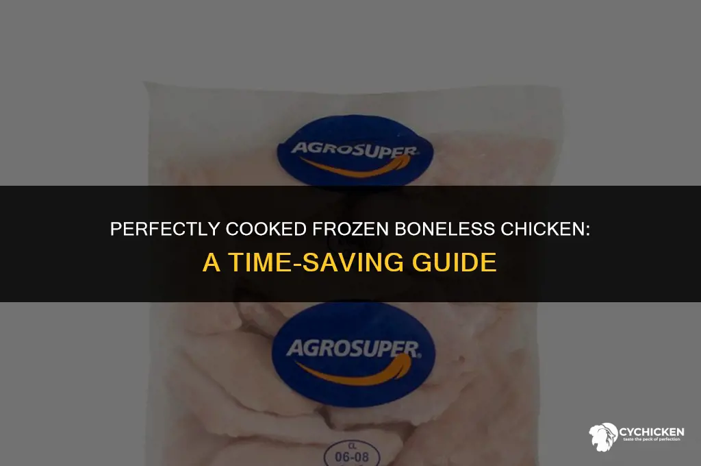 how long do you cook frozen bneless chicken