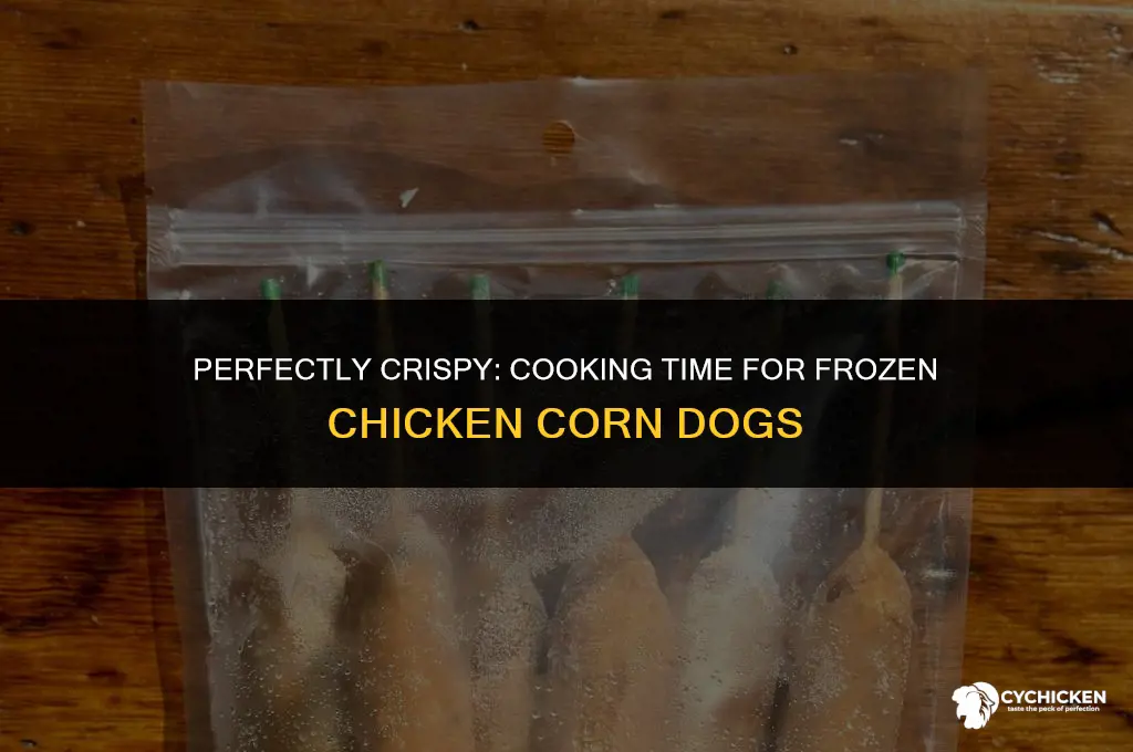 how long do you cook frozen chicken corn dogs