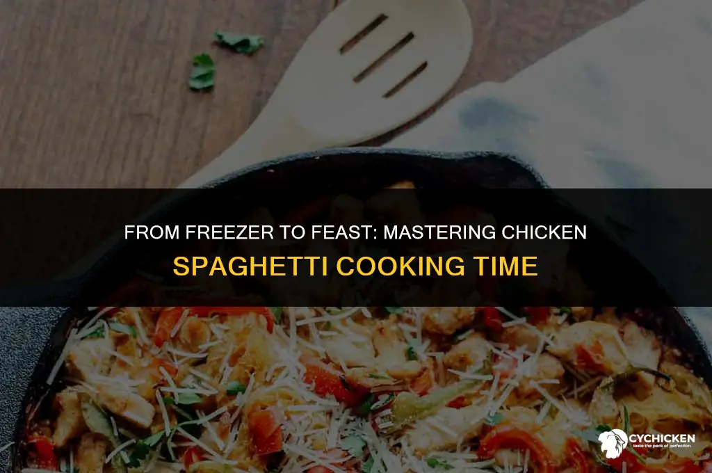 how long do you cook frozen chicken spaghetti
