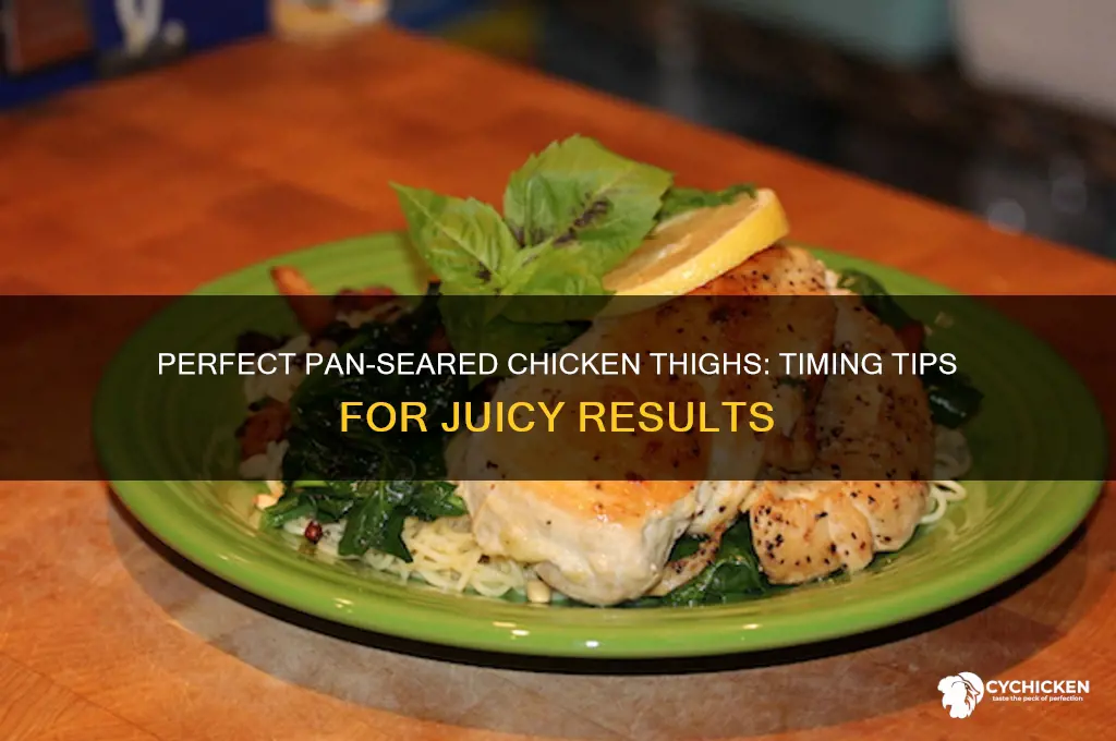 how long do you pan sear chicken thighs