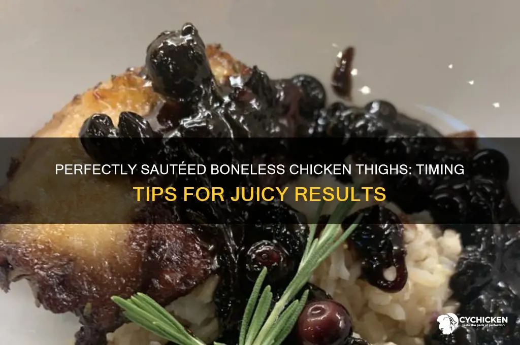 how long do you saute boneless chicken thighs