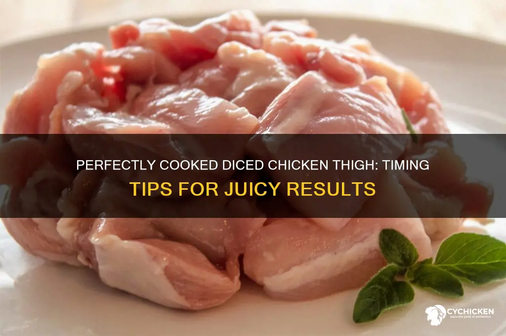 how long does diced chicken thigh take to cook