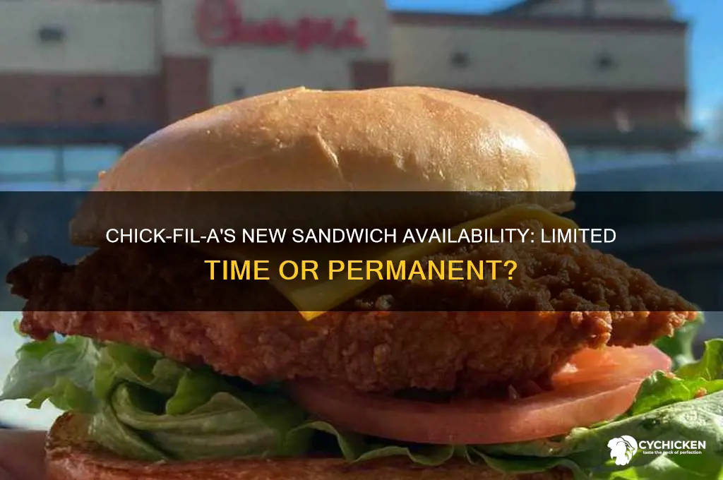 how long is the new chick fil a sandwich available
