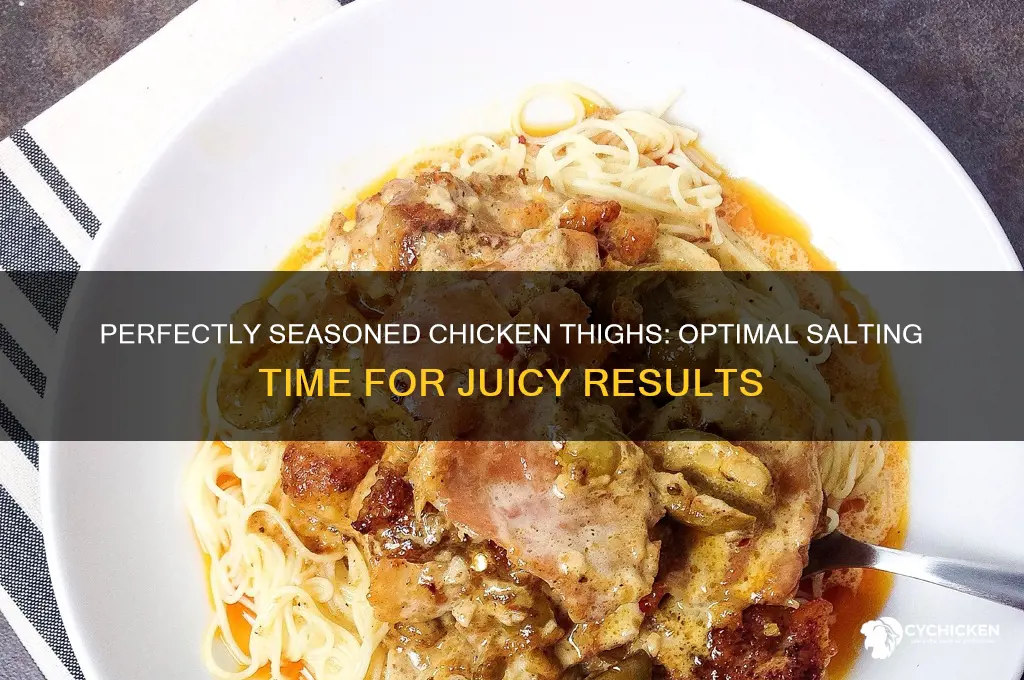 how long should i salt chicken thighs